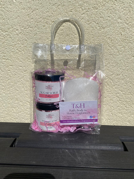 Whipped soap & sugar scrub gift set