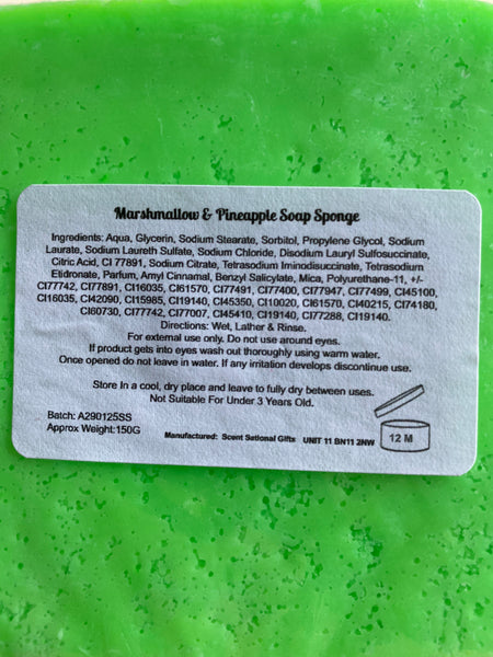 Marshmallow & Pineapple Soap sponge