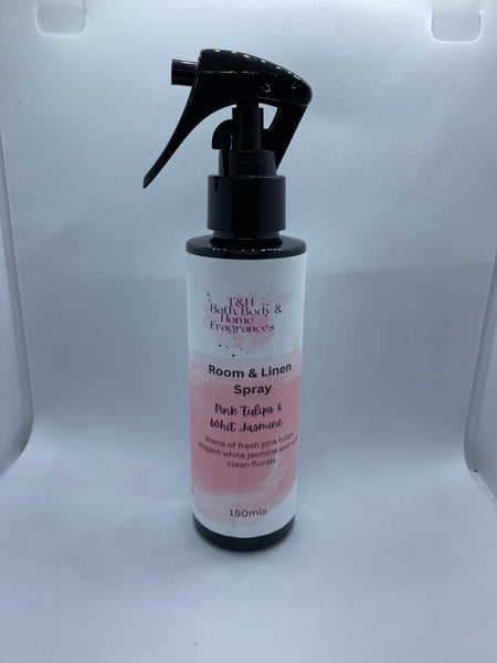 Pink Tulips & White Jasmine Room & Linen Spray 150mls