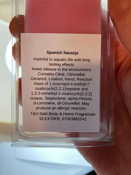 Spanish naranja scented wax melt (Spanish cleaning)