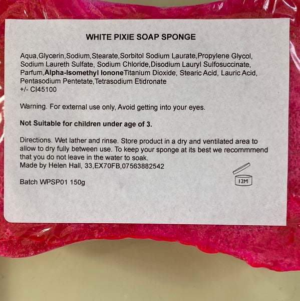 White Pixie Soap Sponge